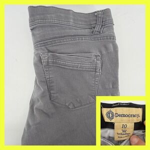 Democracy "Ab"solution Gray Skinny Jeans Women's Size 10 Stretch Denim Comfort